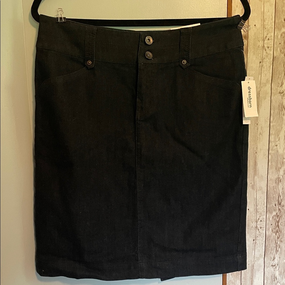 Denim&Co Classic Black Mini Skirt